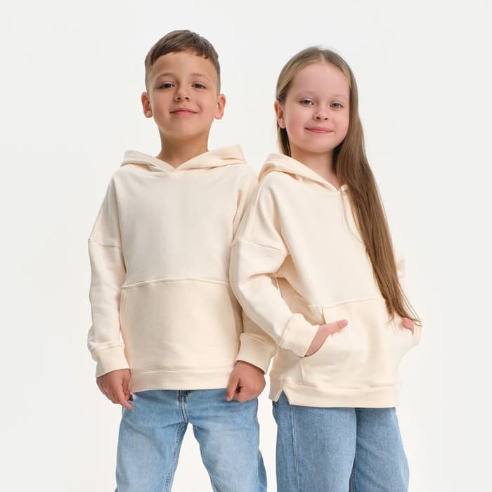 Худи детское KAFTAN: Basic line, бежевое, размер 28 (86-92 см)