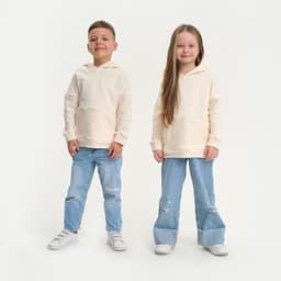 Худи детское KAFTAN: Basic line, бежевое, размер 34 (122-128 см)