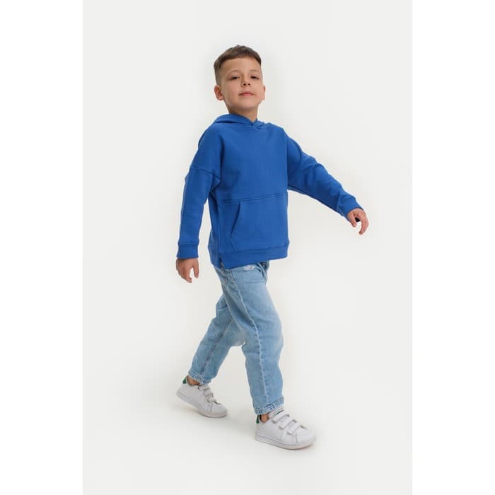Худи для мальчика KAFTAN: Basic line, синее, размер 34 (122-128 см)