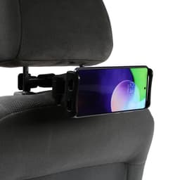 Держатель для телефона/планшета, на подголовник авто, телескопический, 11-21 см, чёрный