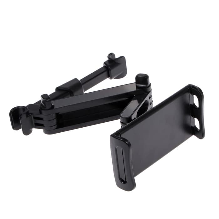 Держатель для телефона/планшета, на подголовник авто, телескопический, 11-21 см, чёрный