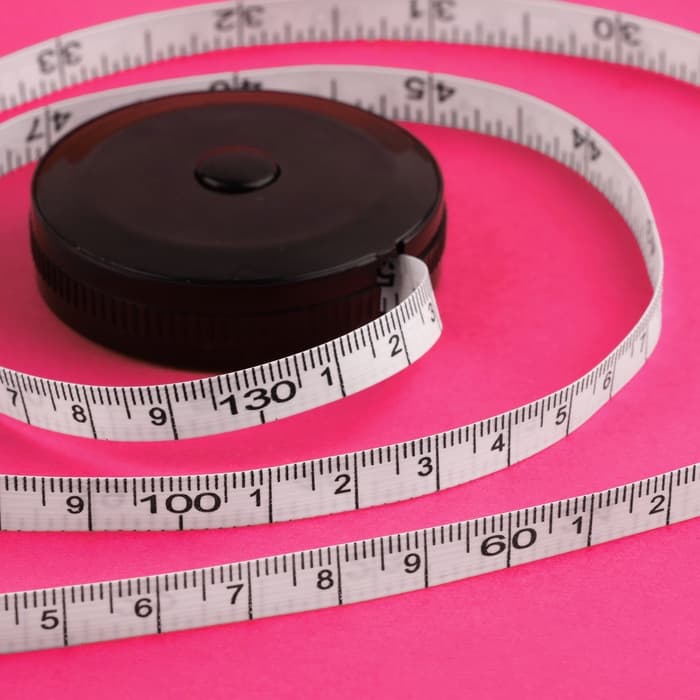 Сантиметровая лента-рулетка портновская, 150 см (см/дюймы), чёрная