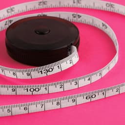 Сантиметровая лента-рулетка портновская, 150 см (см/дюймы), чёрная