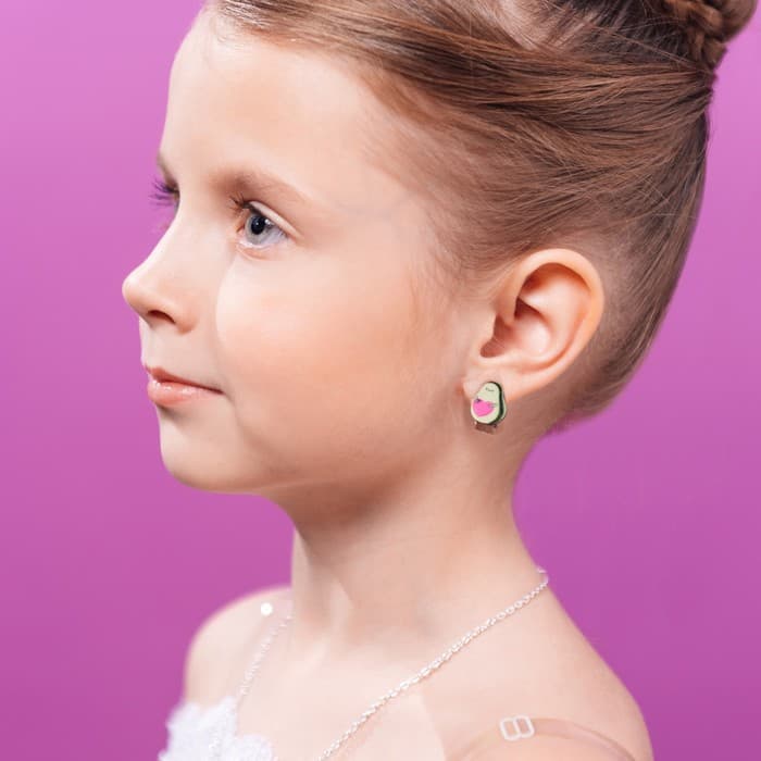 Серьги клипсы детские «О, мой авокадо»