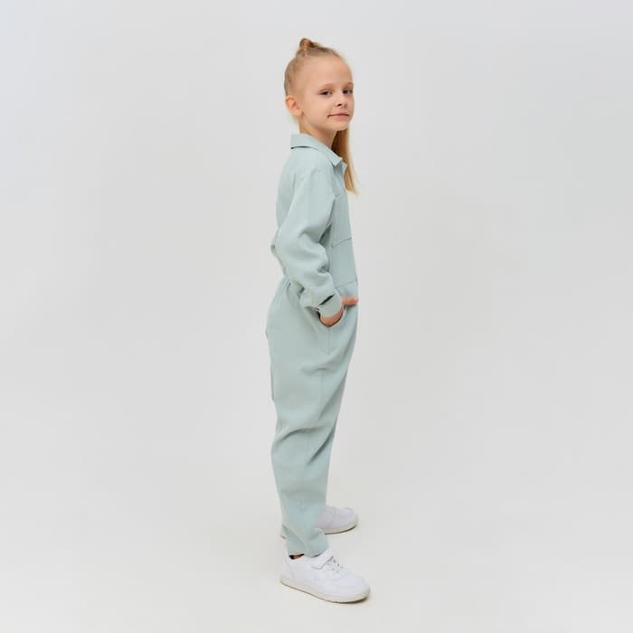 Комбинезон для девочки MINAKU: Casual collection KIDS, цвет мятный, рост 128 см