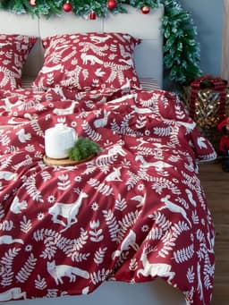 Постельное бельё евро «Этель» Christmas time, поплин