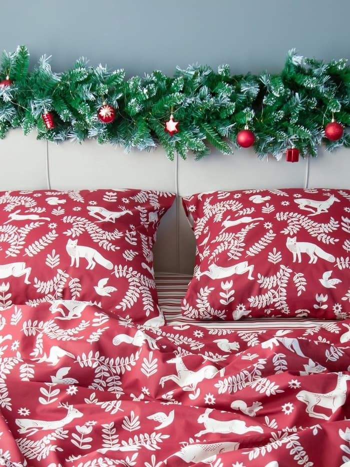 Постельное бельё евро «Этель» Christmas time, поплин