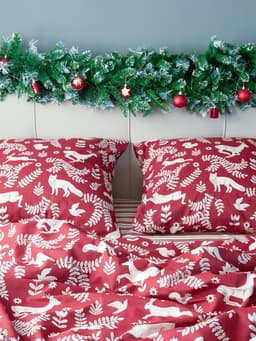 Постельное бельё евро «Этель» Christmas time, поплин