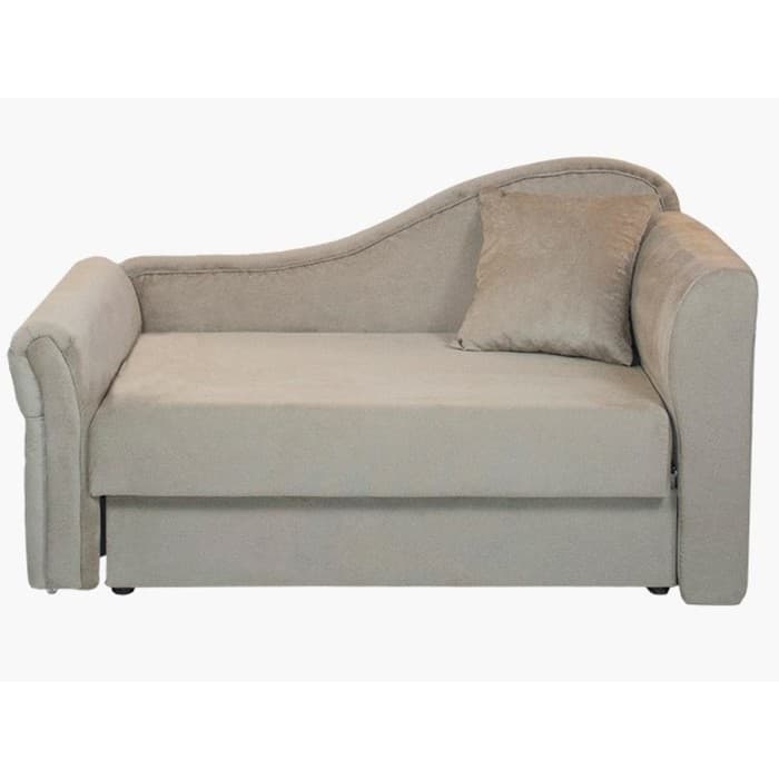 Детский диван №2, механизм еврокнижка, обивка велюр, цвет бежевый