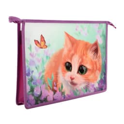 Папка для труда, А4, пластиковая, 23×32.5×5.5 см «Котик»