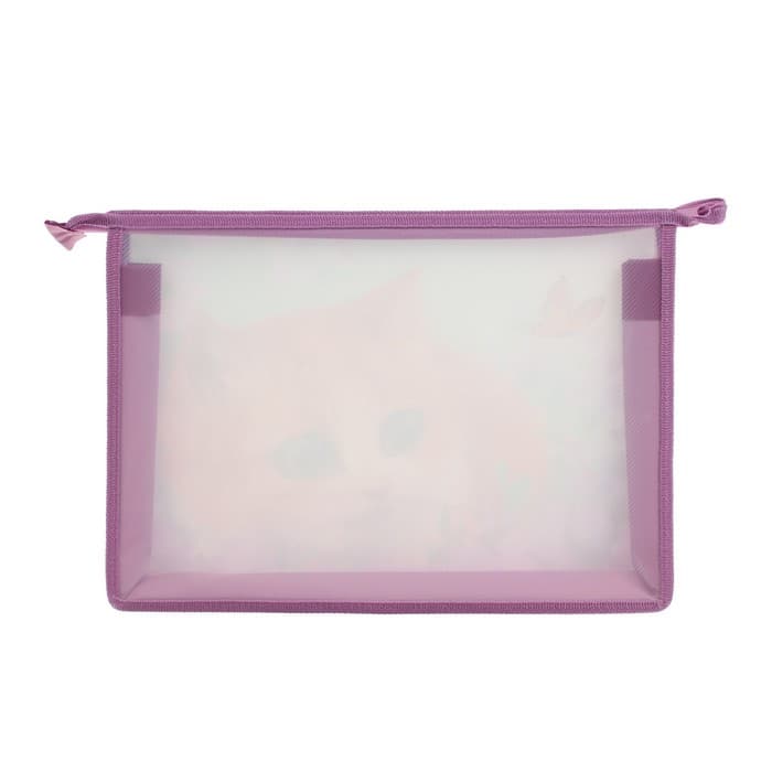 Папка для труда, А4, пластиковая, 23×32.5×5.5 см «Котик»