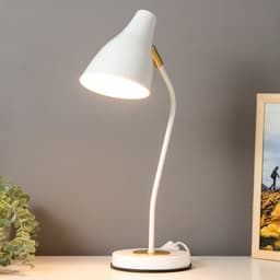 Настольная лампа RISALUX «Томас» 1×40 Вт Е27 белый 25×15.5×54 см