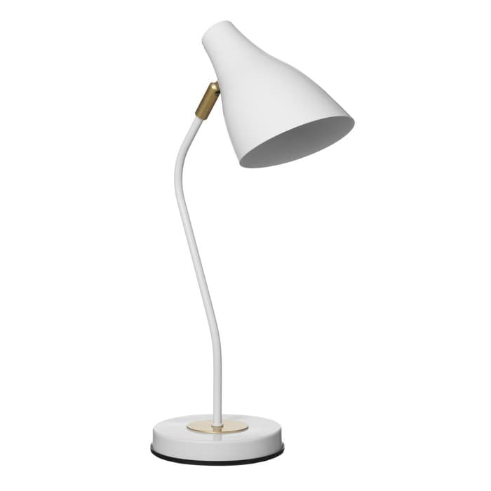 Настольная лампа RISALUX «Томас» 1×40 Вт Е27 белый 25×15.5×54 см