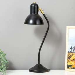 Настольная лампа RISALUX «Оскар» 1×40 Вт Е27 черный 20.5×14.5×56 см
