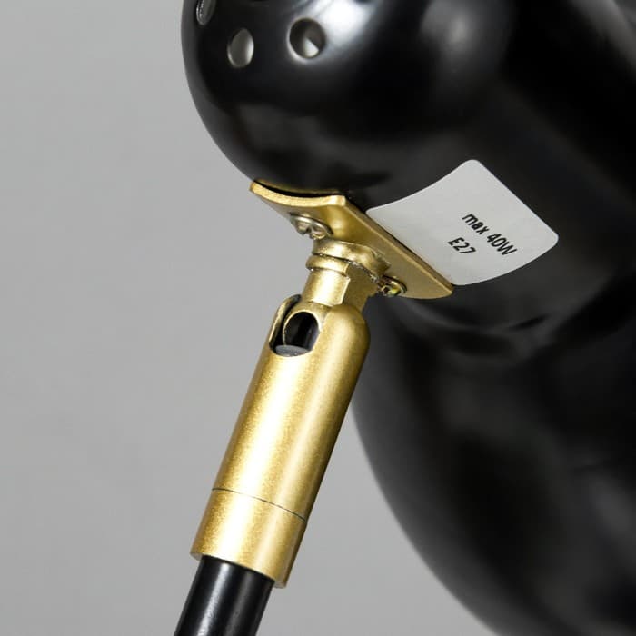 Настольная лампа RISALUX «Оскар» 1×40 Вт Е27 черный 20.5×14.5×56 см