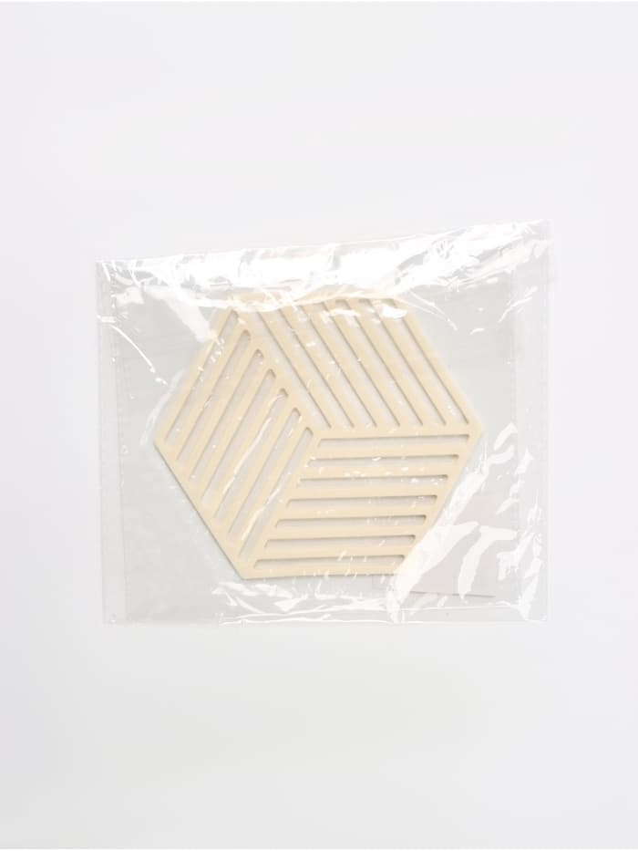 Подставка под горячее, под кружку, силикон 13×11.5×0.3 см, белая