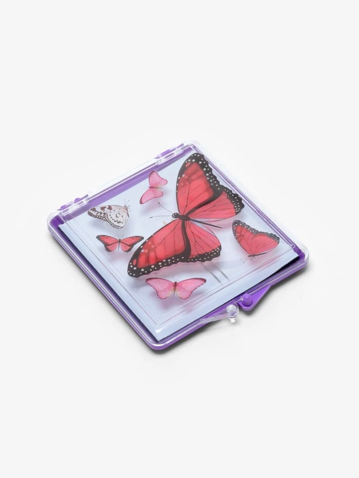 Игольница магнитная «Бабочки», 7×8 см, фиолетовая