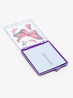 Игольница магнитная «Бабочки», 7×8 см, фиолетовая