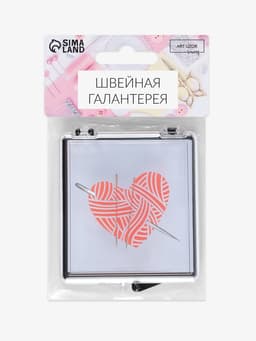 Игольница магнитная «Сердце»,7×8 см, чёрная