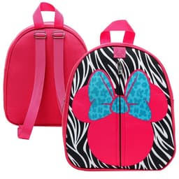 Рюкзак детский для девочки, на молнии, розовый, 23×27 см, Минни Маус