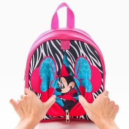 Рюкзак детский для девочки, на молнии, розовый, 23×27 см, Минни Маус