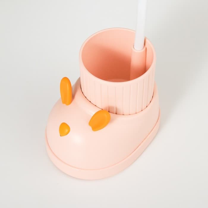 Лампа настольная «Ботинок заяц» LED 3 режима 3 Вт USB органайзер розовый 8×11×31 см RISALUX