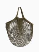 Сумка - авоська плетёная, клетка 1.5 см, зелёная