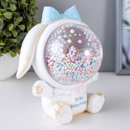 Фигурка светящаяся RISALUX «Зайка», LED-ночник, от батареек, бежевый, 9×14×14 см