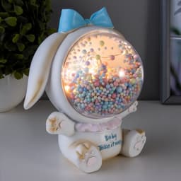 Фигурка светящаяся RISALUX «Зайка», LED-ночник, от батареек, бежевый, 9×14×14 см