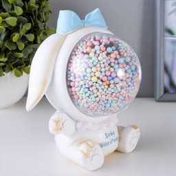 Фигурка светящаяся RISALUX «Зайка», LED-ночник, от батареек, бежевый, 9×14×14 см