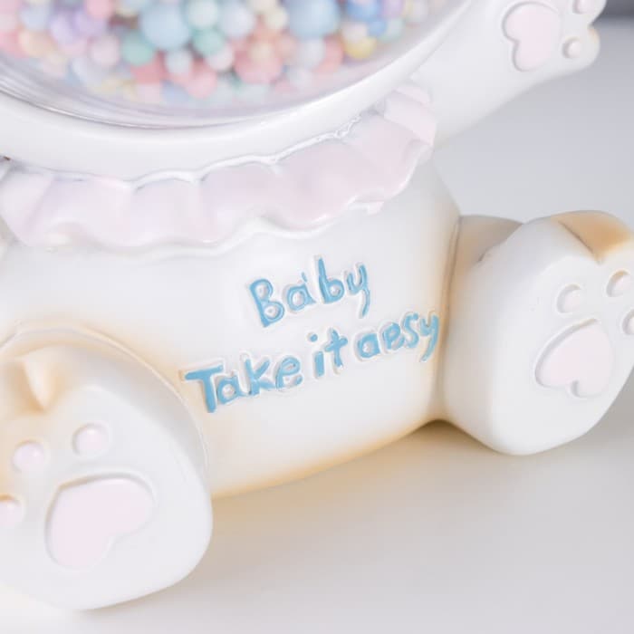 Фигурка светящаяся RISALUX «Зайка», LED-ночник, от батареек, бежевый, 9×14×14 см