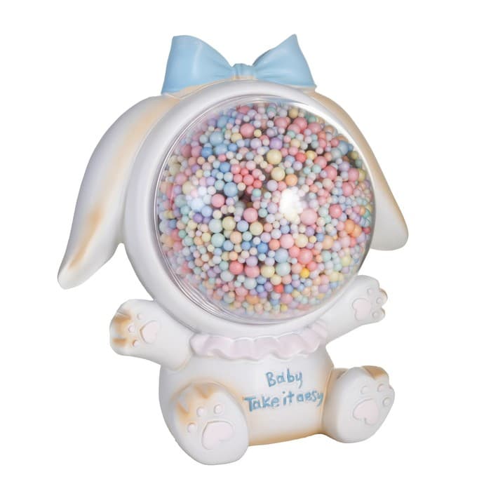 Фигурка светящаяся RISALUX «Зайка», LED-ночник, от батареек, бежевый, 9×14×14 см