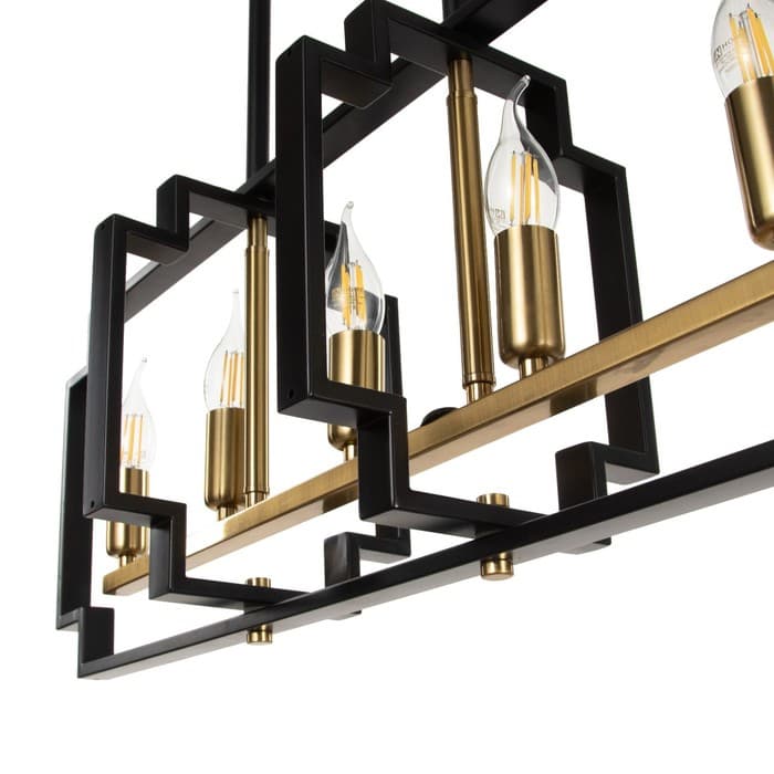 Люстра 2739/5 E14 40 Вт черно-золотой 29.5×7.8×25-97 см BayerLux