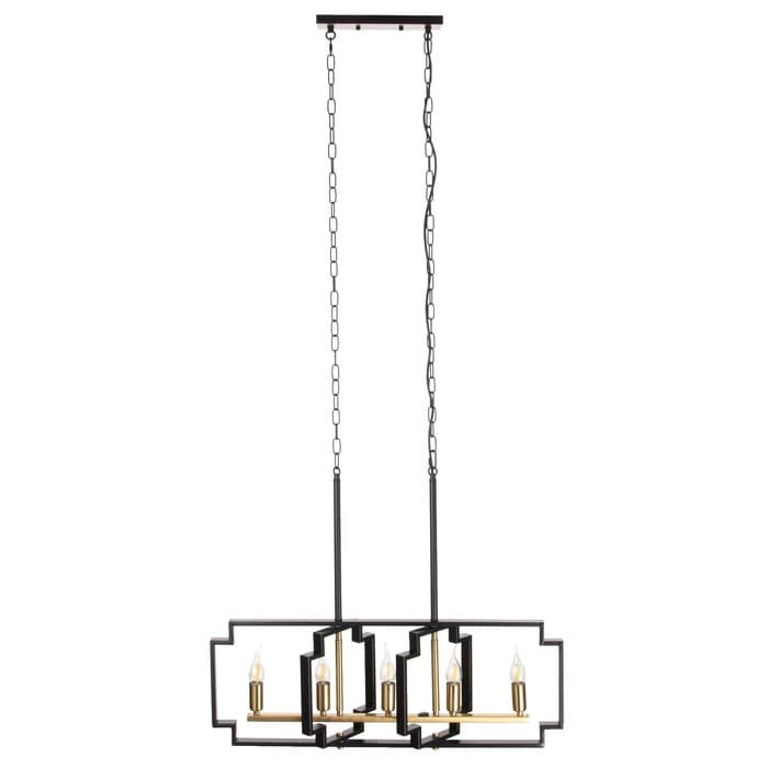 Люстра 2739/5 E14 40 Вт черно-золотой 29.5×7.8×25-97 см BayerLux