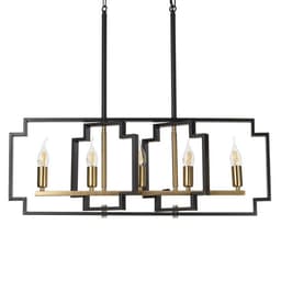 Люстра 2739/5 E14 40 Вт черно-золотой 29.5×7.8×25-97 см BayerLux