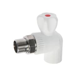 Кран шаровой для радиатора ZEIN engr, полипропиленовый, угловой, d=25 мм × 3/4"