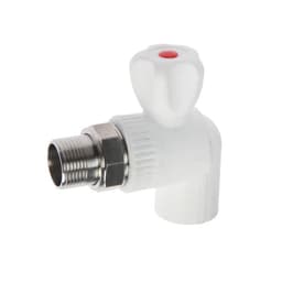 Кран шаровой для радиатора ZEIN engr, полипропиленовый, угловой, d=25 мм × 3/4"