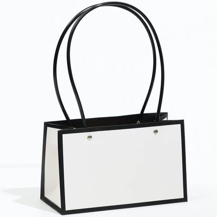 Сумка для цветов Белая влагостойкая, 22×10.5×13.5 см