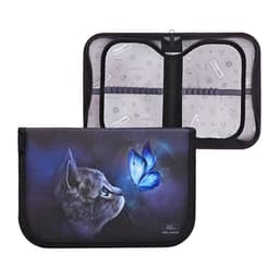 Пенал школьный, 3 секции, 14×21×4 см «Милый котик»