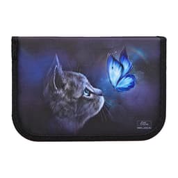 Пенал школьный, 3 секции, 14×21×4 см «Милый котик»