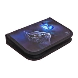 Пенал школьный, 3 секции, 14×21×4 см «Милый котик»