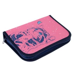 Пенал школьный, 3 секции, 14×21×4 см «Котик»