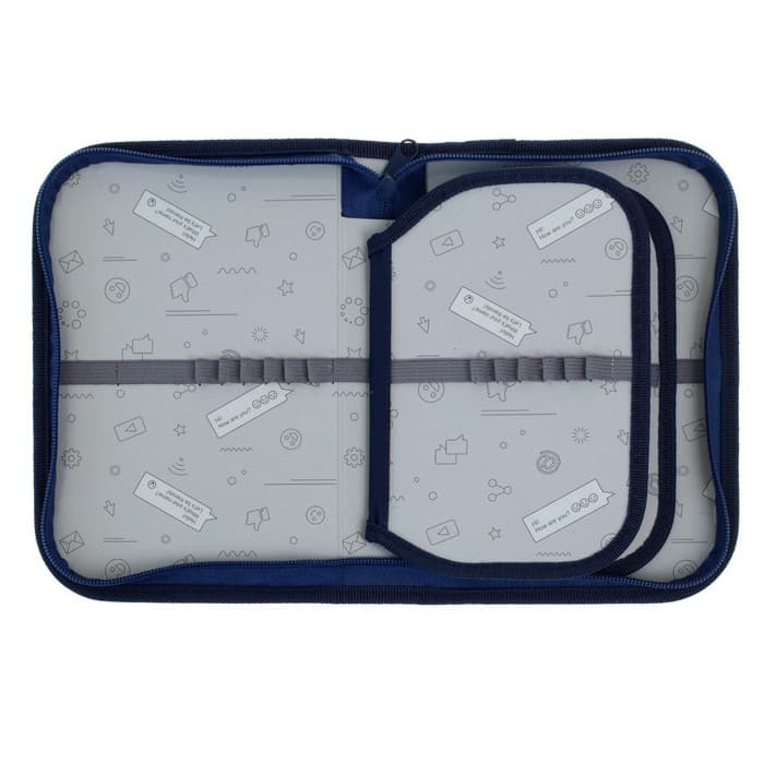 Пенал школьный, 3 секции, 14×21×4 см «Котик»