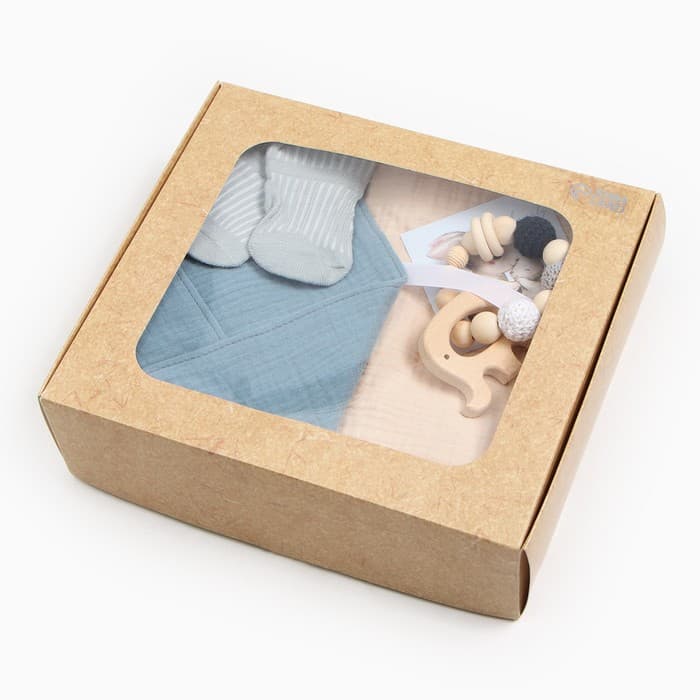 Подарочный набор Крошка Я «Lovely baby», пелёнка 100×130 см и аксессуары