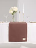 Дорожка на стол «Этель» Kitchen 40×150 см, 100% хлопок, саржа 220 г/м², коричневая