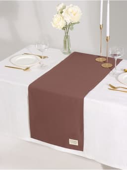 Дорожка на стол «Этель» Kitchen 40×150 см, 100% хлопок, саржа 220 г/м², коричневая
