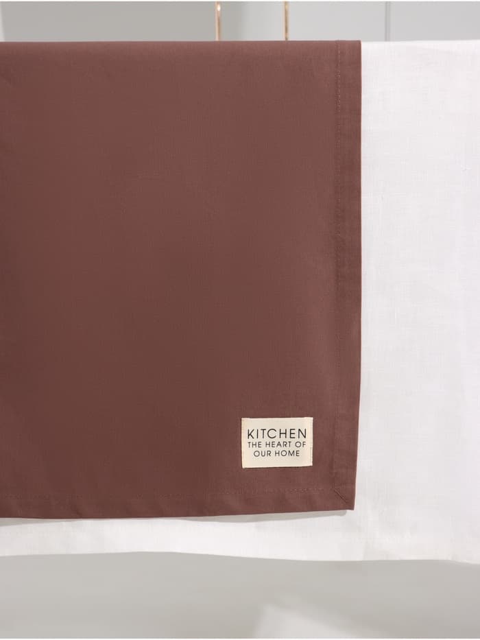 Дорожка на стол «Этель» Kitchen 40×150 см, 100% хлопок, саржа 220 г/м², коричневая