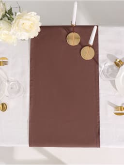 Дорожка на стол «Этель» Kitchen 40×150 см, 100% хлопок, саржа 220 г/м², коричневая
