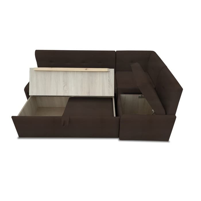 Кухонный уголок «Вена», без стола, 1960×780×1160 мм, искусственная кожа marvel, цвет chocolate