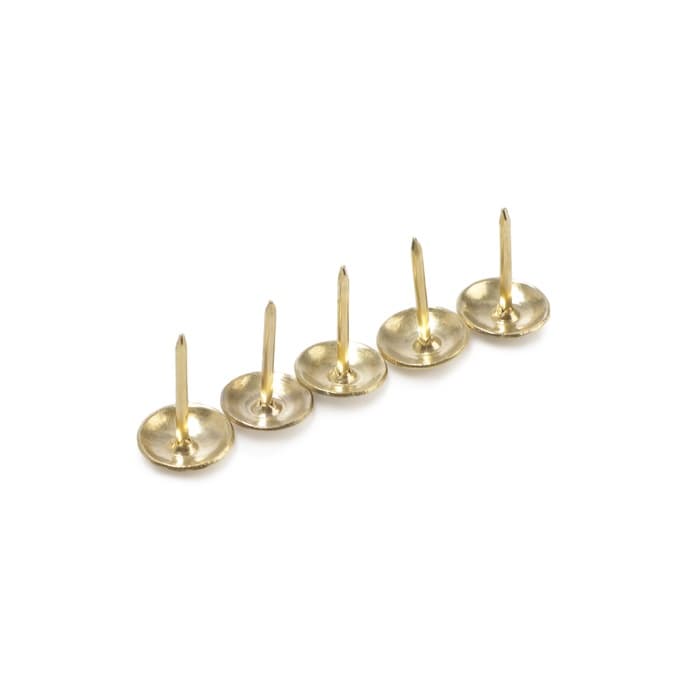 Гвозди ТУНДРА, декоративные, обивочные, фактурные, 11×16 мм, золото, фасовка 50 шт.